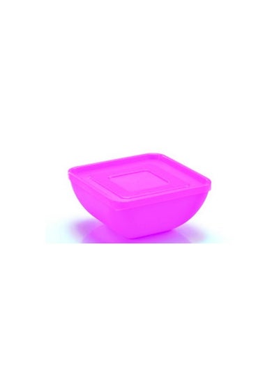 اشتري Pure square bowl 1.8 liters with lid fuchsia, microwave safe FATARG07090 في مصر