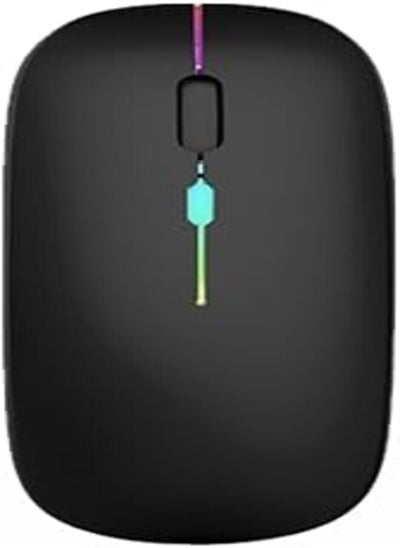 اشتري Wireless Optical Mouse with Backlight - Rechargeable Mouse with LED Lights, 2.4G USB Wireless Mouse, Luminous Charging and Limitless Portability في مصر