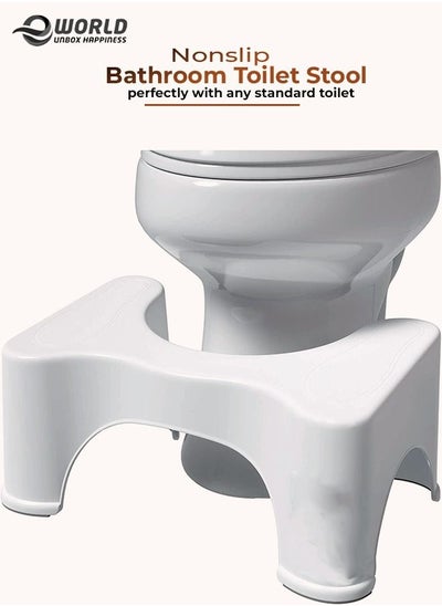 اشتري ABS Nonslip Bathroom Toilet Footstool for Children Adults and Better Bowel Movement في الامارات