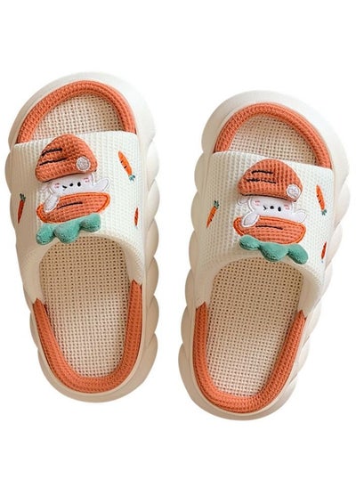 Buy Cute carrot rabbit linen home slippers 36-37size in UAE