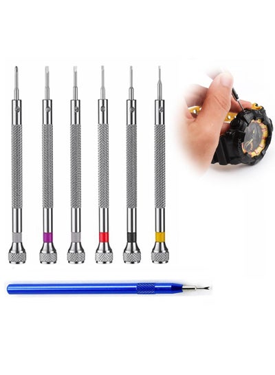 Buy Screwdriver Watch Repair Kit, 7 Piece Set for Watch Link Disassembly Micro Precision One-piece Screwdriver for Jewelry Processing Glasses Electronic Replacement Parts Product Repair in UAE