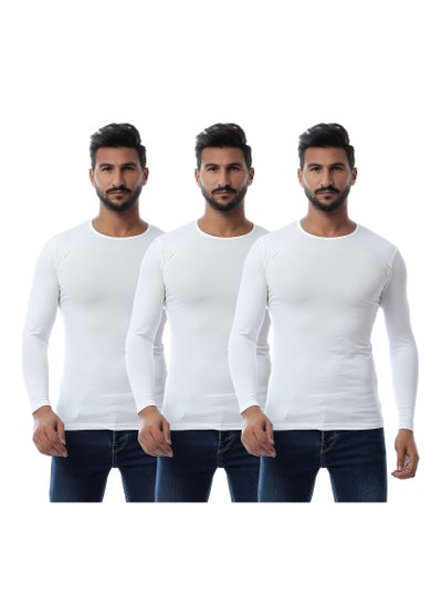 Buy Mesery Bundle OF (3) - Men Full Sleeves - White in Egypt