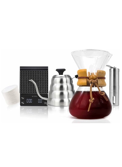 Buy Chemex 5 in 1 Coffee Drip Set With Filter in Saudi Arabia