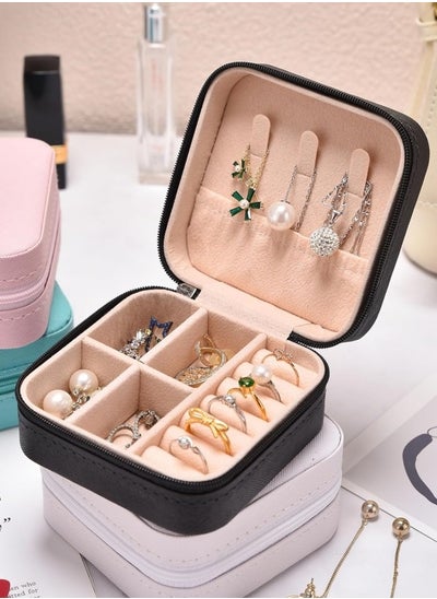 اشتري Portable Jewelry Organizer, 2 Layer Display Storage Layer Jewelry Box Organizer Storage Case for Women Girls Necklace Earring Rings Sparkle Jewelry Holder Case في الامارات