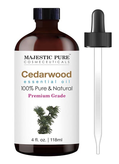 Buy Cedarwood Essential Oil, Therapeutic Grade, Pure and Natural Premium Quality Oil, 4 Fl Oz in UAE