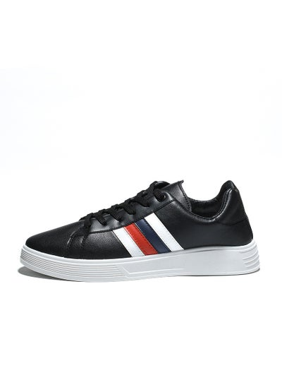 Buy Side Colored Fashion Flat Sneakers For Men - Black in Egypt