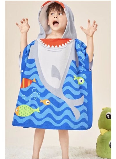 اشتري Cutie Cute Kids Hooded Beach Bath Towel Poncho for Age 4-10 Years - Swim Pool Coverup Poncho Cape Multi-use for Bath/Shower/Pool/Swim في الامارات