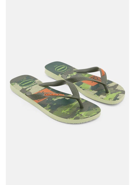 اشتري Unisex Top Camouflage Slip On Slippers, Green Combo في السعودية