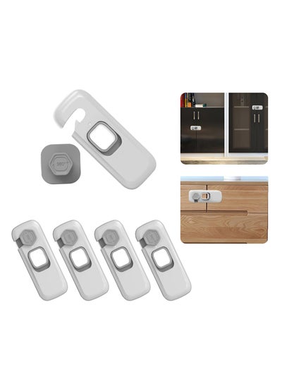 Buy 5Pcs Child Safety Locks Protective Self Adhesive Latches No Drilling Baby Proofing Lock for Refrigerators Cabinets Drawers Wardrobes and Freezers in Saudi Arabia