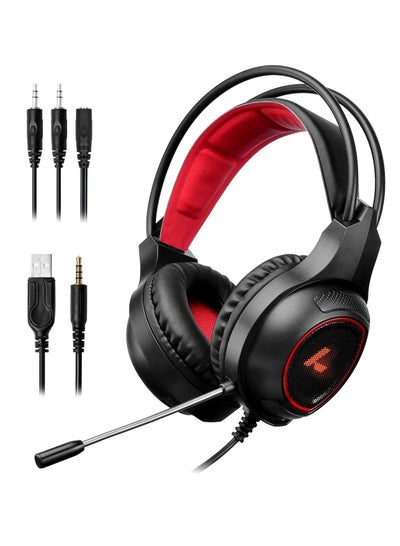 Buy LGH904 RGB Gaming Headset - LED Light, 3.5mm input - for PC, PS4, Xbox One, Nintendo Switch and more in Egypt