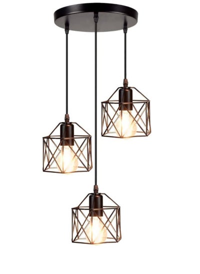 Buy Hanging Pendant Lights Vintage 3 Lights Ceiling Lamp for Kitchen Dining Room Bulbs Include in Saudi Arabia