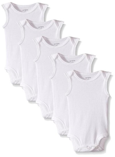 اشتري Carter's 5-Pack S/L Bodysuits - White- Newborn في الامارات