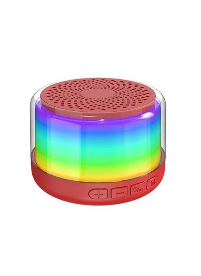 Buy 2020 Bluetooth Speaker Alarm Clock Wireless Charging Red K8 in UAE