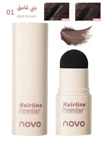 Buy Hairline Powder, Long Lasting Waterproof Natural Instantly Hair Shadow Powder with Puff Touch, Hair Root Dye, Hair Root Concealer for Thinning Hair to Beautify Forehead Curves in Saudi Arabia