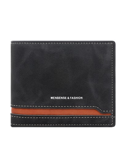 Buy Business Men's Wallet Short Wallet Card Holder Document Bag 12*9.5*2.5cm in Saudi Arabia