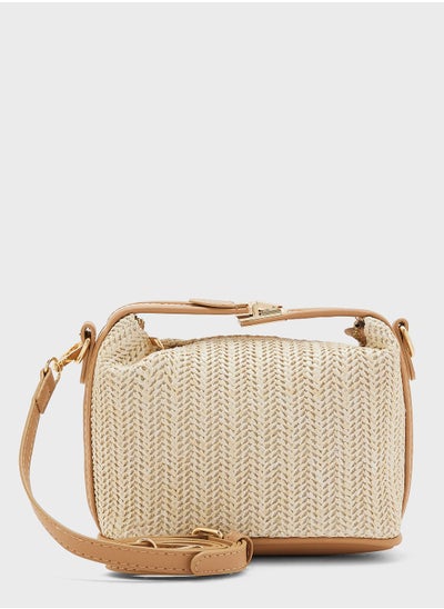 Buy Woven Clutch Bag With Handle in UAE