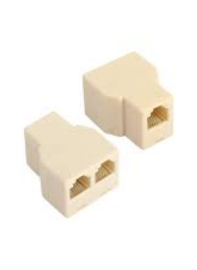 اشتري KNP Portable RJ45 Splitter Connector (Beige) is a compact and convenient device designed to split a single RJ45 Ethernet cable into two separate connections. في الامارات