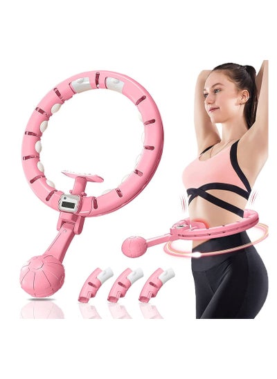 Buy Smart Hula Hoop, Hula Hoops for Adults Weight Loss Plus Size, Weighted Hula Hoop for Easy Removal Adjustable Massage with Smart Counter, Infinite hoop Adjustable Auto-spin Ball Weight in Saudi Arabia