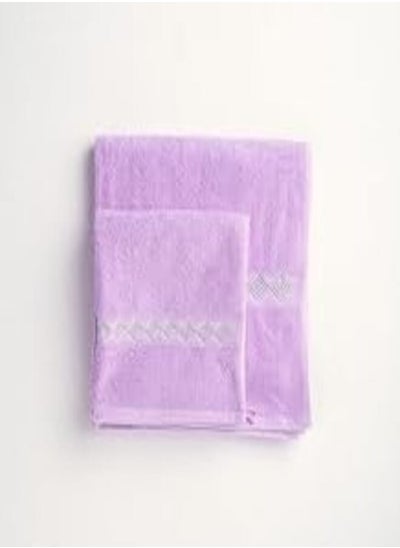 اشتري Ricrac R5000-759 Rankooza Embroidered Towel Set 2-Pieces, Mauve في مصر