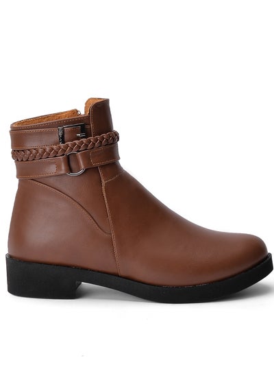 اشتري Ankle Boots With Accessories G-13 Leather - Brown في مصر