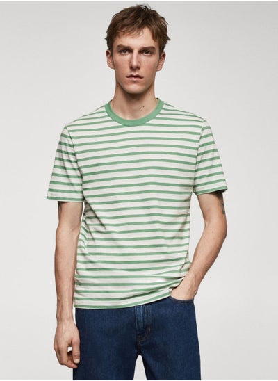 Buy Stripe Crew Neck T-Shirt in UAE