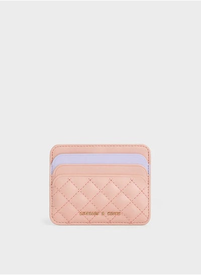 Buy Quilted Multi-Slot Card Holder - Pink in UAE