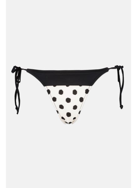 اشتري Women Polka Dots Bikini Bottom, White/Black في الامارات