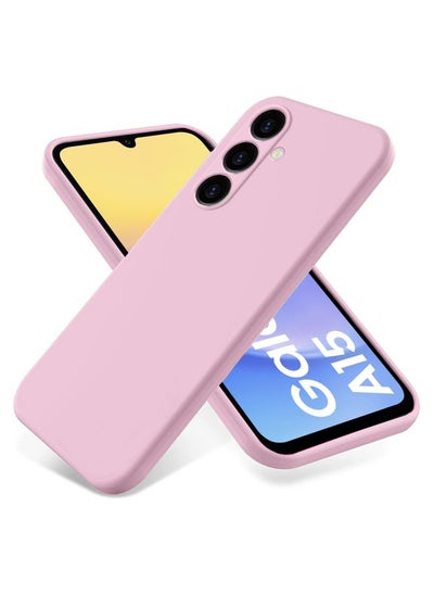 اشتري Stylish TPU Silicone Back Cover Case for Samsung Galaxy A15 – Slim Fit Design, Smooth and Soft – Baby Pink في السعودية