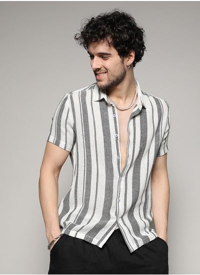 Buy Woven Striped Casual Shirt in Saudi Arabia