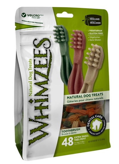 Buy Whimzees Toothbrush TREATS Star X Small (48pcs) in UAE