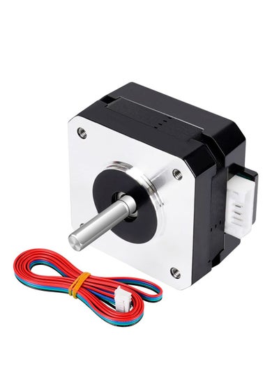 اشتري Nema 17 Bipolar Stepper Motor 42 with 4-Wire Leads and 1m Cable (1 Pack, 23mm) for Precision Motion Control Applications في الامارات