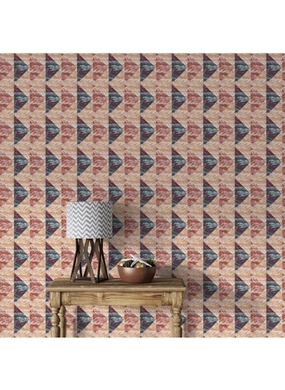 اشتري Geometric Chaks Seamless Pattern Fabric Wallpaper Covers An Area ​​Up To 4.2Mx3M With Adhesive And Smoothing Tool في مصر