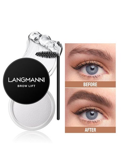 اشتري Eyebrow Wax, Brows Soap Eyebrow Styling Wax for Lamination Effect, Clear Eye Brow Gel Waterproof & Long Lasting, Brow Soap for Eyebrows Freeze Without Residue (Transparent) في السعودية