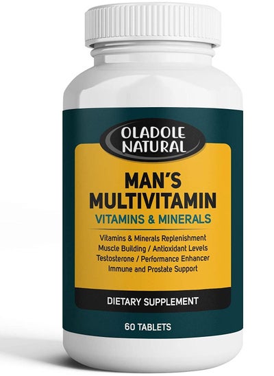 Oladole Natural Man's Multivitamin Supplement 60 Capsules With Vitamins 