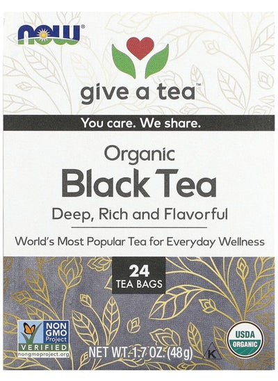 اشتري Organic Black Tea 24 Tea Bags 1.7 oz (48 g) في الامارات