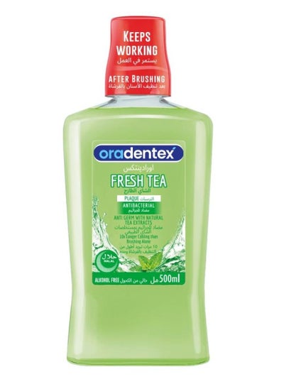 Buy Mouthwash Fresh Tea Plaque 500 ml in UAE