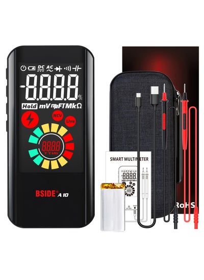 اشتري BSIDE A10 Mini Smart Digital Multimeter NCV Multifunctional Tester Voltmeter AC/DC Voltage Resistance Capacitance Frequency Diode Measuring في السعودية