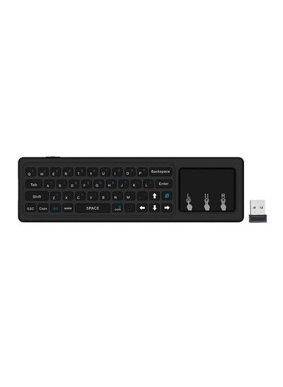 Buy Wireless Keyboard Remote Control With Touchpad For Smart Tv Black in UAE