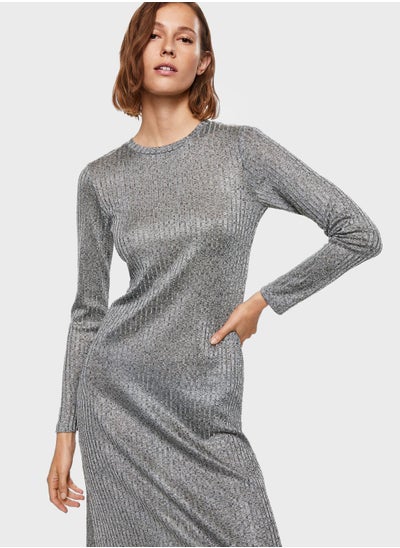 Buy Ribbed Knitted Dress in UAE