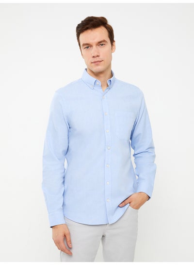 اشتري Regular Fit Long Sleeve Oxford Men's Shirt في مصر