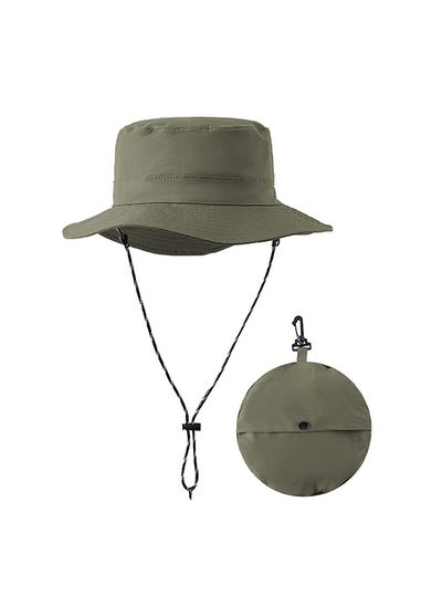 اشتري Wide Brim Bucket Hat Sun Hat Sunshade Cotton Hat For Men And Women Waterproof Travel Friendly Fishing Gardening Beach Hat في الامارات