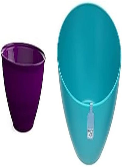 اشتري M-Design 30686 Medium Plastic Round Mixing Bowl, 2.2 Liter - Purple + Lifestyle soup bowl 15 cm - teal في مصر