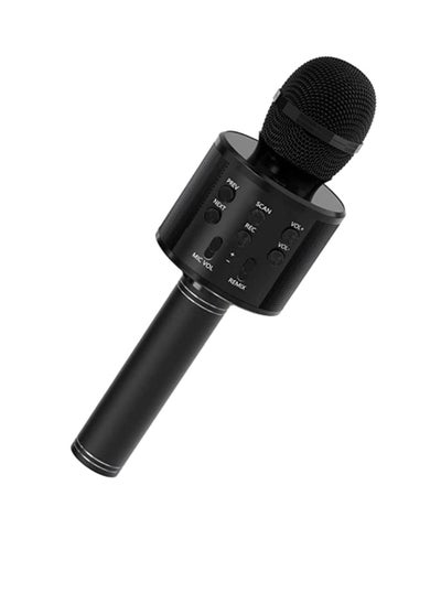 Buy Portable Handheld Karaoke Wireless Microphone With Bluetooth Speaker WS-858 Black in UAE