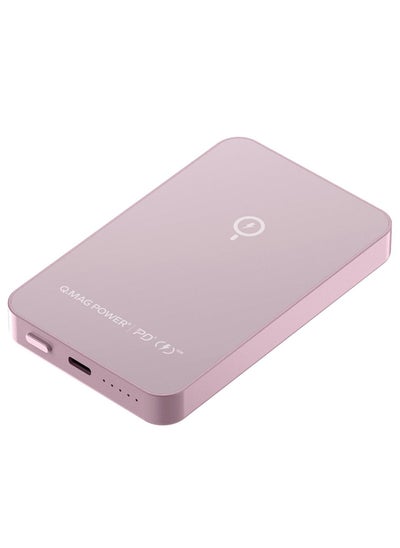 اشتري Q.Mag Power 6 5000mAh Magnetic Wireless Battery Pack compatible with Magsafe - Pink في الامارات