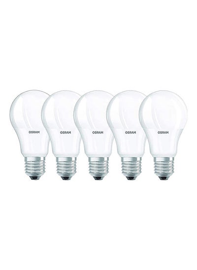 Buy 5-Piece E27 Value Lamp Clas A 8.5 W 6500K Led Bulb Cool White in UAE