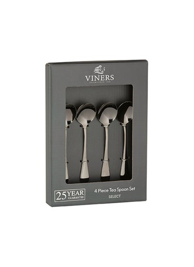 Buy Viners Grey 4 Pieces Tea Spoon Set Giftbox in UAE