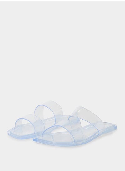 Buy Clear Strap Flat Slides in Saudi Arabia