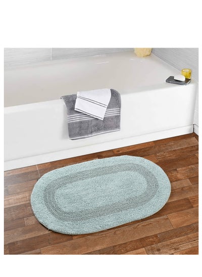 Buy Oval Shaped Cotton Bath Mat in UAE