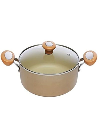 Buy Aluminum NonStick Covered Saucepan Set Of 2 in UAE