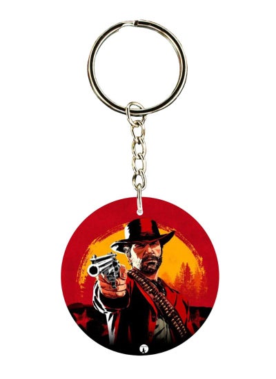 اشتري Double Sided Red Dead Redemption 2 Printed Keychain في الامارات